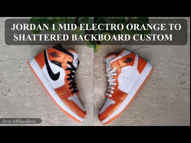 custom orange jordans