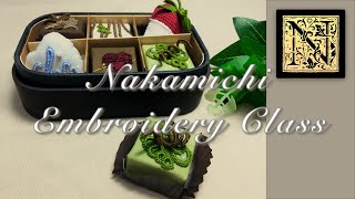 【Embroidery】How to make Matcha chocolate with embroidery②　刺繍で作る抹茶チョコレート②