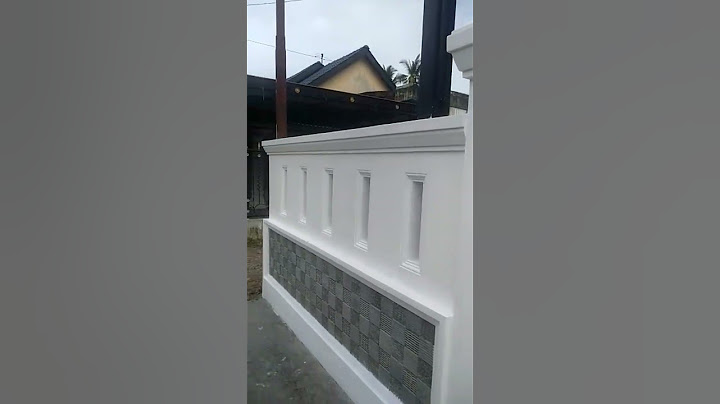 pagar minimalis batu alam seni relief versi 2022