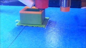 Close Up of 3D Printer in action - 0.3mm layers - PrintrBot Simple Metal