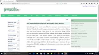 What is the difference between Byte Message and Stream Message? | javapedia.net Profile