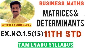 11th Std BM Ex.1.5(15) If A and B are non singular matrix, then which of the following is incorrect