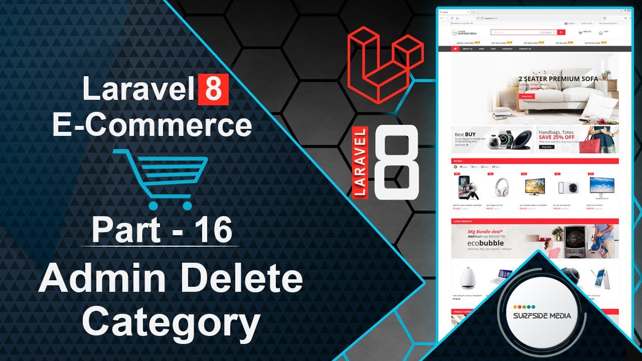 Laravel 8 E-Commerce - Admin Delete Category