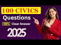 2025 New, 100 Civics  of U.S. citizenship, Full N-400 Naturalization Interview &amp; Test, Small talk