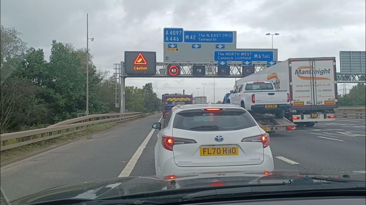 M42 JUNCTION 9 HEAVY SLOW MOVING TRAFFIC! YouTube