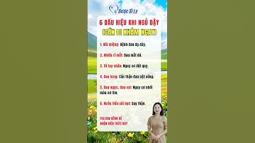 6 Dấu hiệu khi ngủ dậy cần đi khám ngay #duocsily #dsly #chamsocsuckhoe #suckhoe #songkhoe