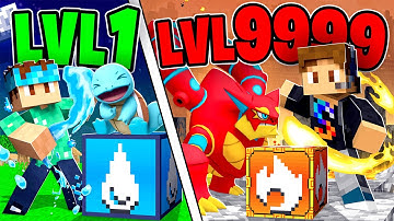 Upgrading ELEMENTAL Lucky Blocks To Get GOD Pokemon (Minecraft)