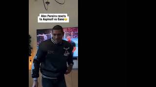 Alex Pereira reacts to Tom Aspinal vs Ciryl Gane👀 #ufc #mma #shorts #alexpereira