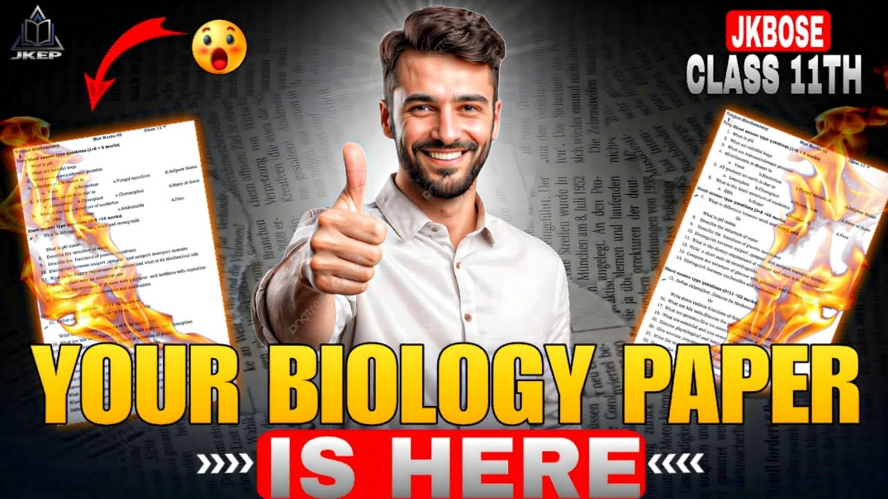 Your Biology Paper Is Here 😱 | JKBOSE Class 11th Biology 🔥| JK EXAM PRISM 