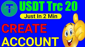 Usdt trc20 Account Create || how to top up a usdt wallet? || usdt wallet