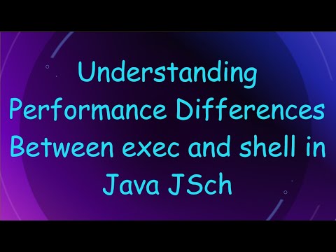Understanding Performance Differences Between exec and shell in Java JSch