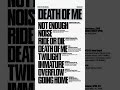 EVAN (에반) 'DEATH OF ME' Tracklist