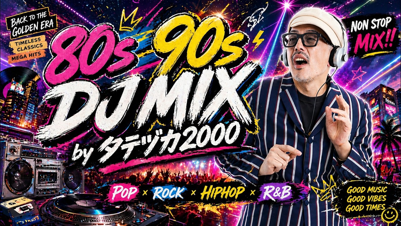 80s 90s DJ MIX LIVE】 洋楽邦楽懐メロ メドレー by DJタテヅカ2000