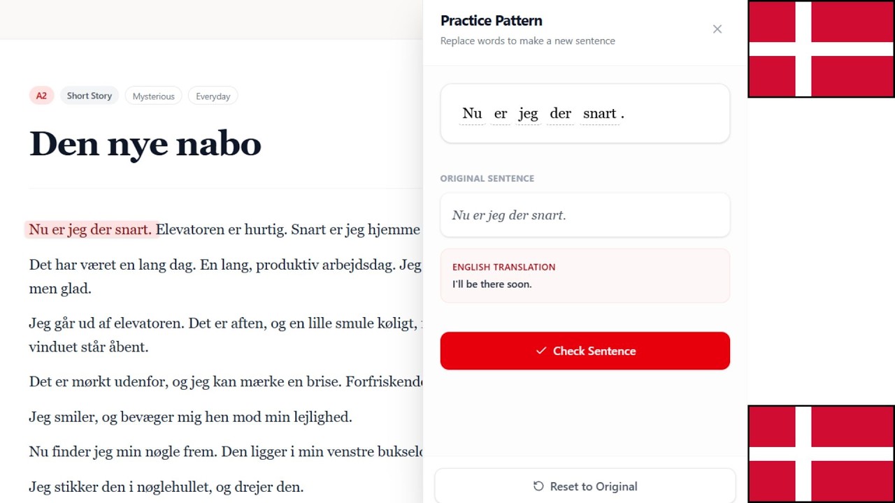 Making Danish Sentences Using Templates! - YouTube