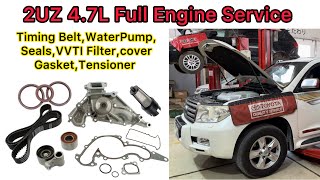 2UZ-FE 4.7L Full Engine Service – Timing Belt, VVTi Seal & Filter, Water Pump, Valve Cover Gaskets”