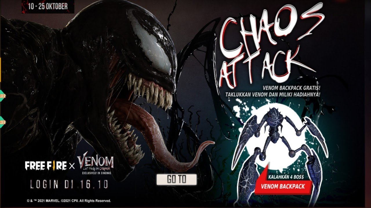 How To complete Chaos Attack Event And Get Free Venom Backpack 😇😇😇