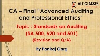 Final Audit - Revision of SA 500, 620 and 501