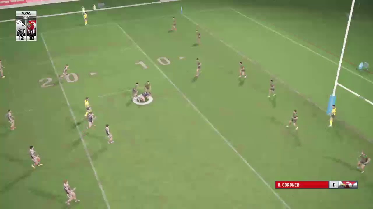 PS4 NRL Premiership powered by Rugby League Live 4 | full game. Rabbitohs Vs. Roosters
