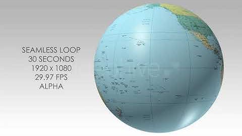 Rotating Globe World Political Map | Motion Graphics - Envato elements