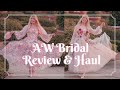 Aw bridal review  princess dress try on haul  3d floral dresses