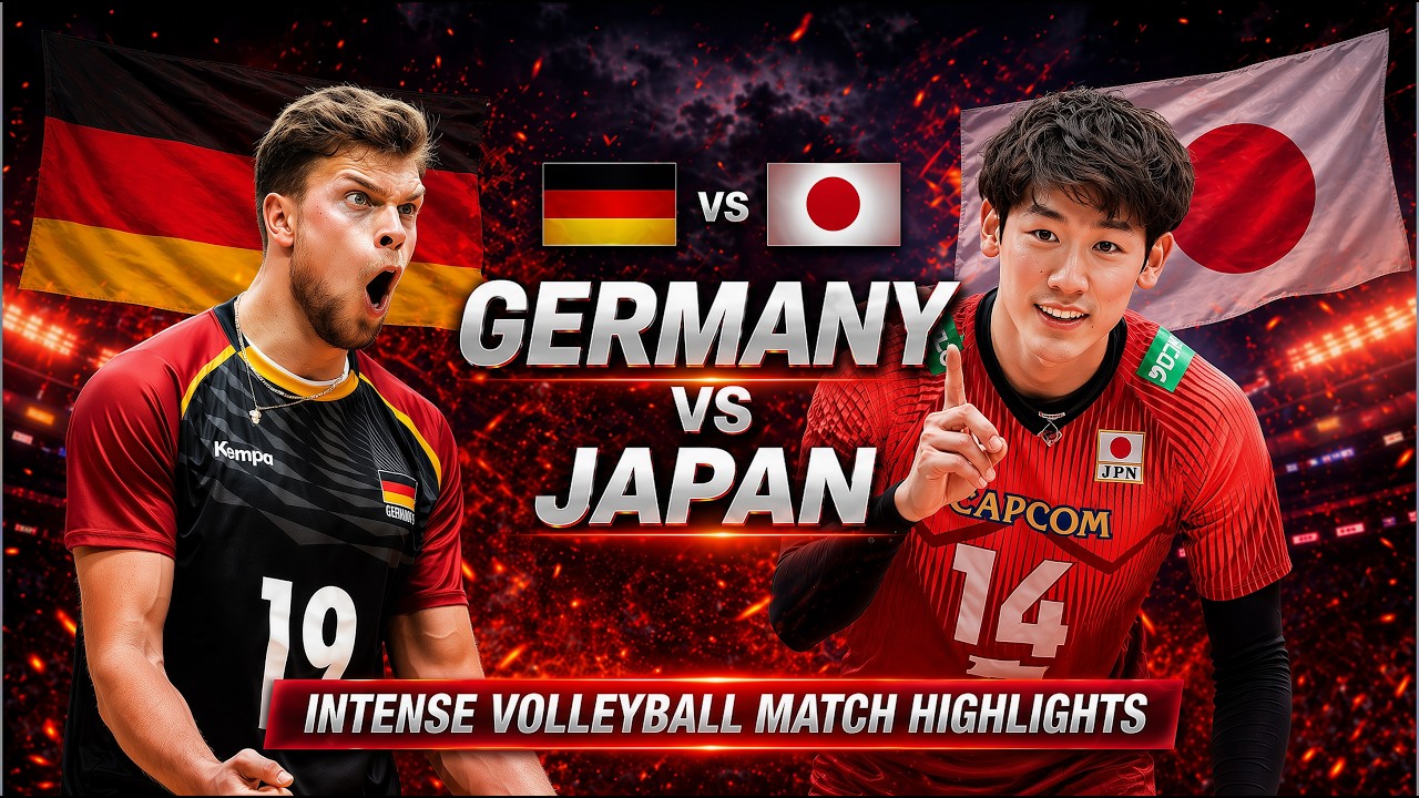 Japan vs Germany Epic Volleyball Battle Highlights - YouTube
