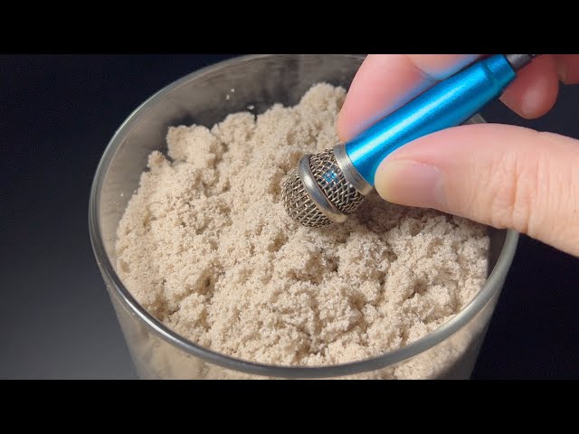 マイクをキネティックサンドの中に埋めて気持ちよく眠れる音を探してみる...ミニマイクASMR｜Kinetic Sand ASMR（No Talking）