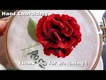 【Hand Embroidery】3D Rose 薔薇の3D刺繍