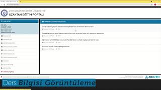 Ders Bilgisi Görüntüleme
