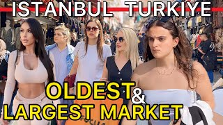 TurkiyeIstanbul,Beyazit,Grand Bazaar,Eminonu Old Bazaar Walking Tour Travel Guide |4K