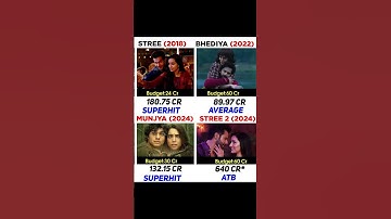stree vs bhediya vs munjya vs stree 2 movie box office collection 💥#stree2 #munjya #bhediya #shorts