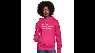 Customizable Women's Hoodie add your own photos, images, designs, quotes, texts and more screenshot 5