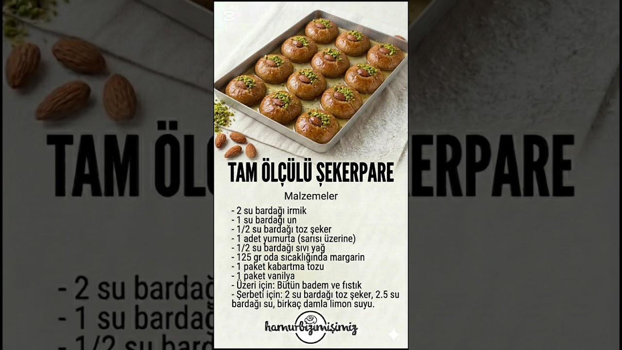 🧡 Kıvamı Tam Tutan, Şerbetini Tam Çeken Şekerpare Arayanlar Buraya! 🧡#tatlıtarifleri #şekerpare 🧡 Kıvamı Tam Tutan, Şerbetini Tam Çeken Şekerpare Arayanlar Buraya! 🧡#tatlıtarifleri #şekerpare