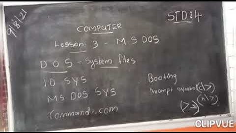 Computer Std 4 Ls 3 M S DOS