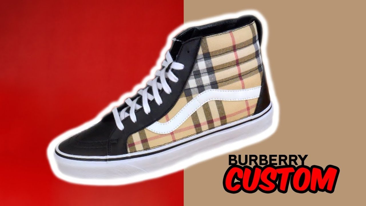 custom burberry vans