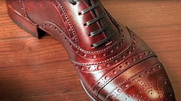 Making Handmade Full Brogue Oxford Shoes with Hand-Dyed Leather