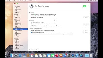 OS X Yosemite Server. Step 18. Set up Profile Manager