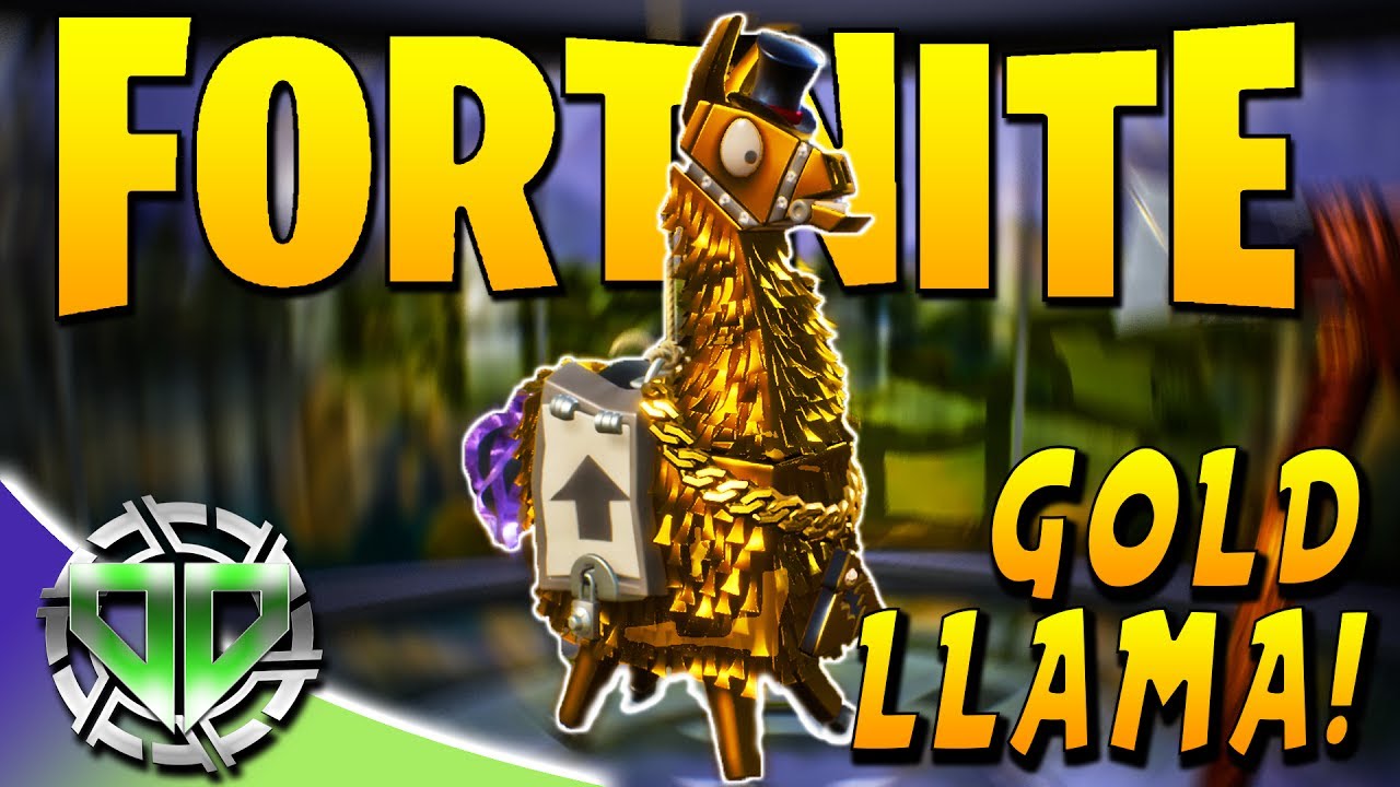 Fortnite Gameplay : Gold LLAMA Unboxing & Base Defending ...