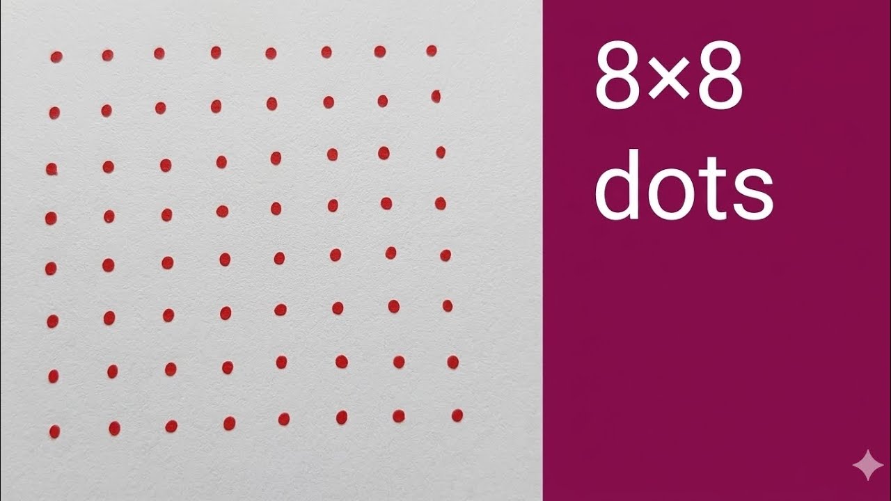 8×8 dots easy and simple rangoli designs | muggulu | kolam 