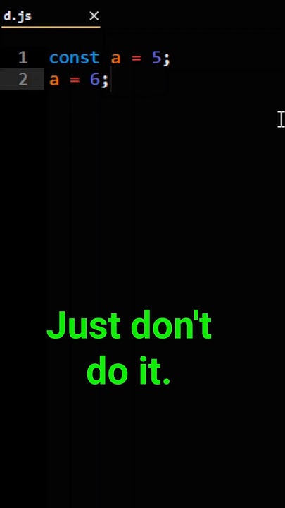 Uncaught TypeError: Assignment to constant variable - YouTube