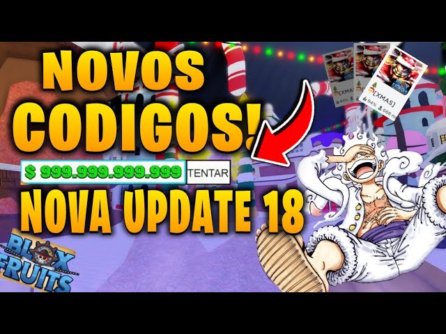 VAZOU! NOVOS CODIGOS SECRETOS da UPDATE 18 do BLOX FRUITS e TODOS