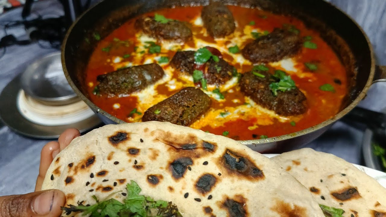 मटर के कोफ्ते और तंदूरी नान