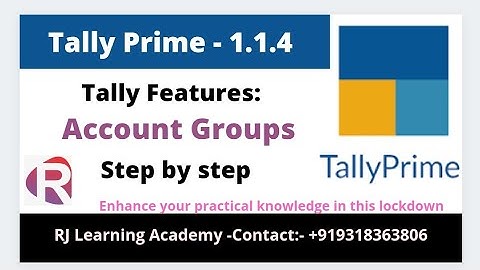 How to Create Group in Tally Prime | Account group Creation | Tally Online class
