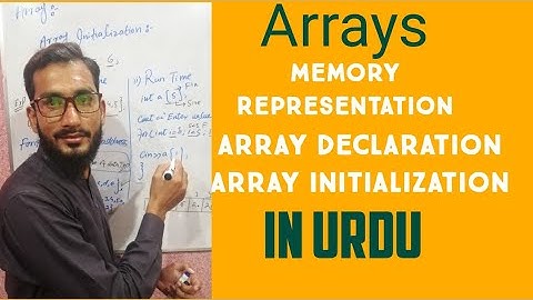 1.1 Array in data structure|Memory Representation| Declaration| Initialization In Urdu/Hindi