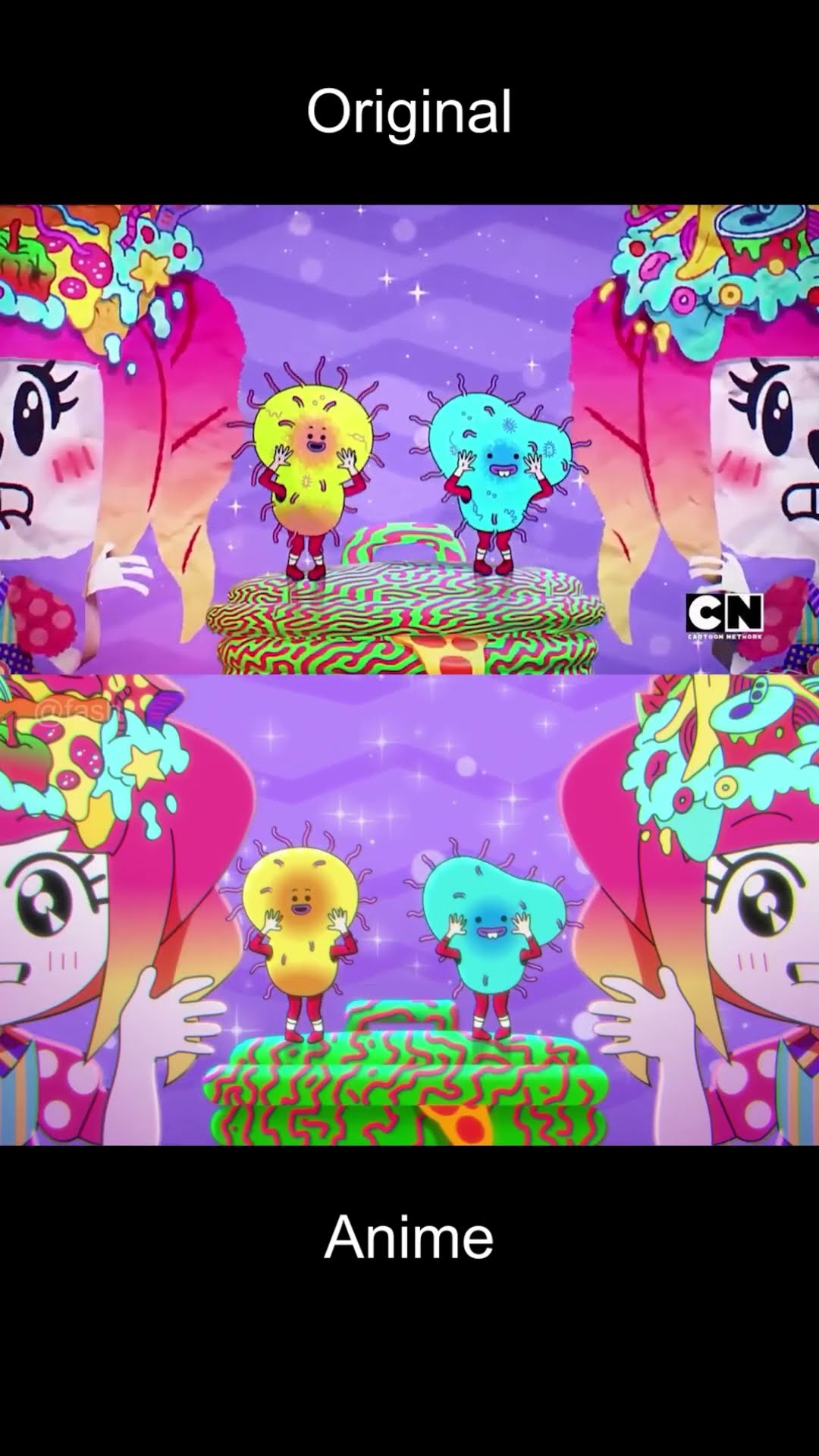 The Amazing World of Gumball Anime vs Original (FASH Animation)