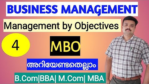 Business Management |Management by Objectives |MBO| Malayalam