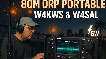 🔥 W4KWS QRP PORTABLE on 80M! Xeigu X6100 + Gabil 7350T Fence Antenna in Miami with W4SAL 👊 73 @W4KWS