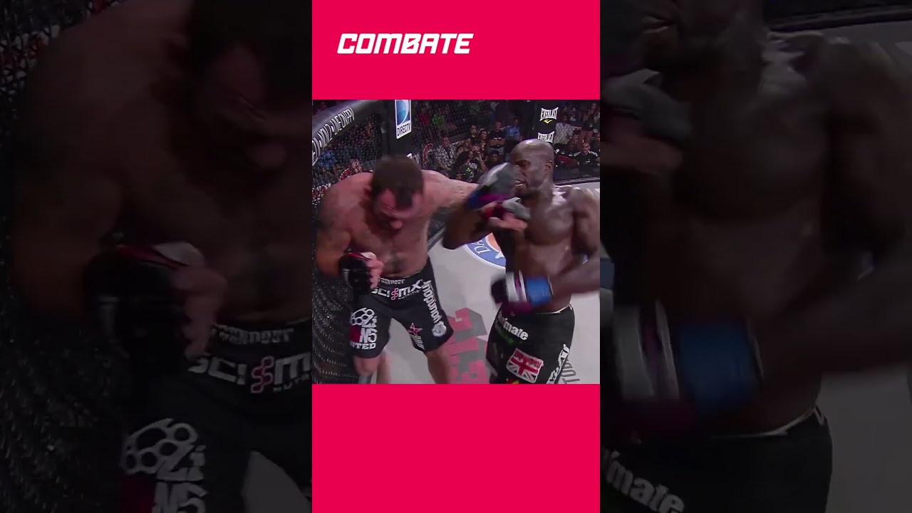 NOCAUTE NA ESTREIA DE CHEICK KONGO NO BELLATOR | #shorts | Combate.globo