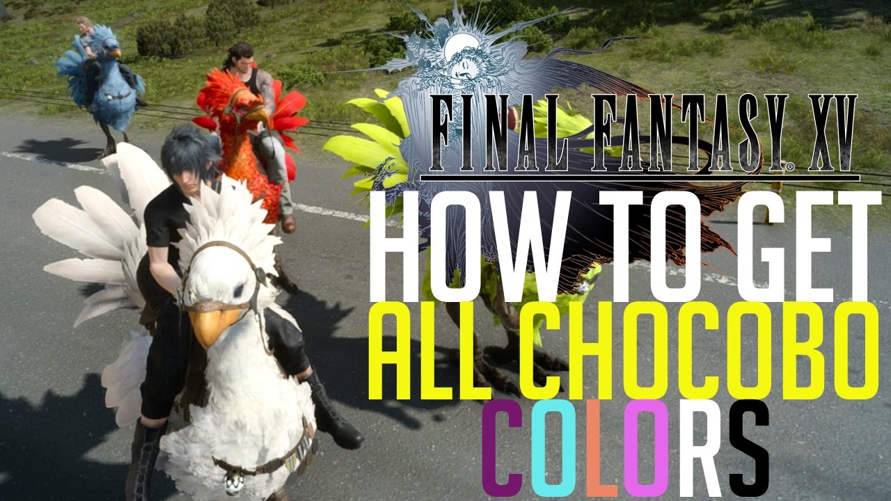 final fantasy xv chocobo  2022  Final Fantasy XV CÁCH NHẬN TẤT CẢ CÁC MÀU CHOCOBO (TẤT CẢ CÁC VỊ TRÍ NGỌC TRAI HIDDEN)