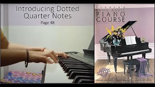 Introducing Dotted Quarter Notes - Alfred's Basic Adult Piano