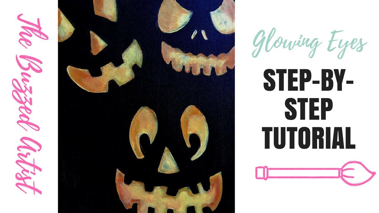 Glowing Eyes StepbyStep Acrylic Painting Tutorial for Beginners YouTube